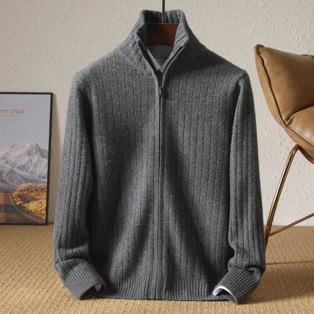 Merino-Strickjacke Herren – mit Reißverschluss 3