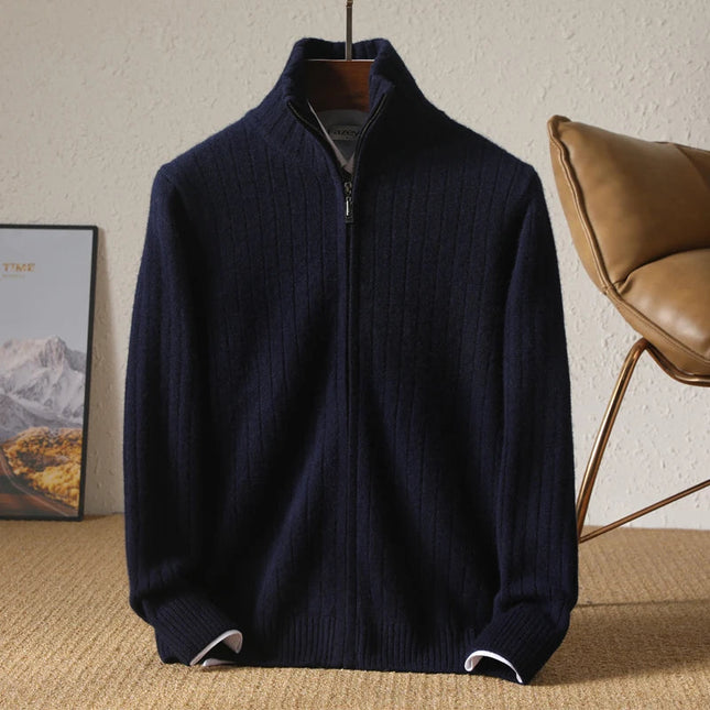 Merino-Strickjacke Herren – mit Reißverschluss 9