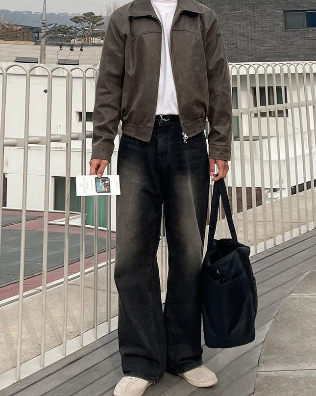 RÆNANCE – Herren Lederjacke aus hochwertigem PU Leder 4