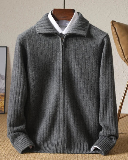 RÆNANCE – Herren Strickjacke aus 100% Merino Wolle 8