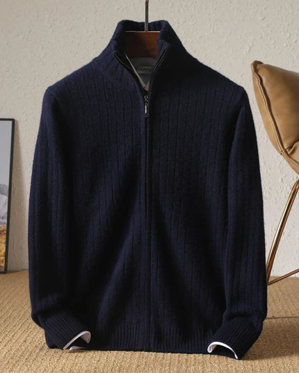 RÆNANCE – Herren Strickjacke aus 100% Merino Wolle 9