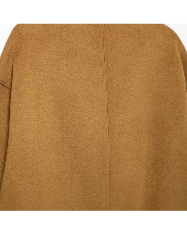 Wollmantel Damen Winter – beige minimalistisch 3