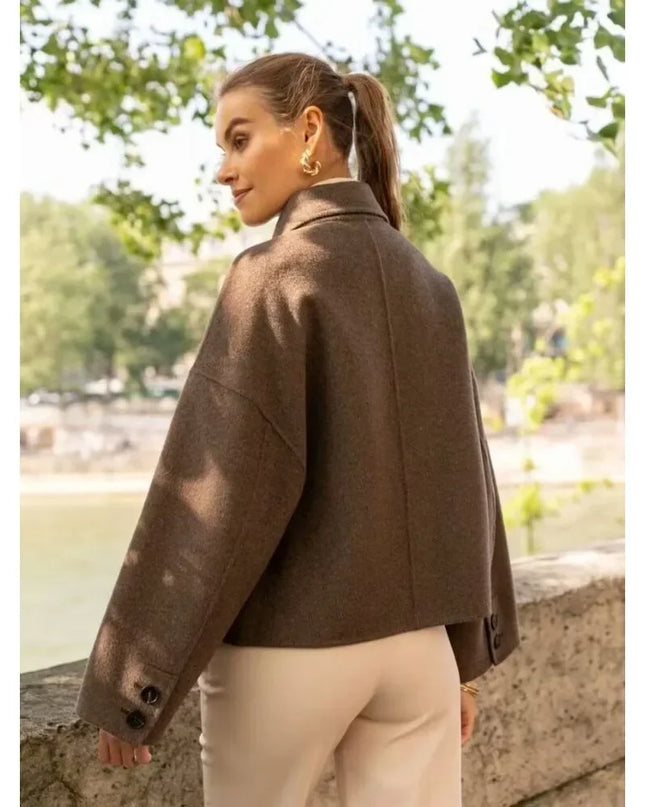 Wollmantel Damen – beige winterlich elegant 1