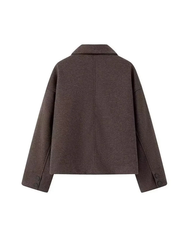 Wollmantel Damen – beige winterlich elegant 2